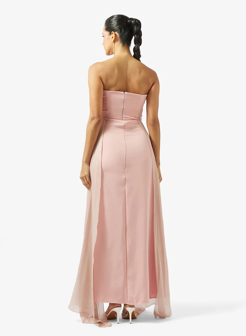 Ella Limited Edition Bandeau Evening Dress With Trail